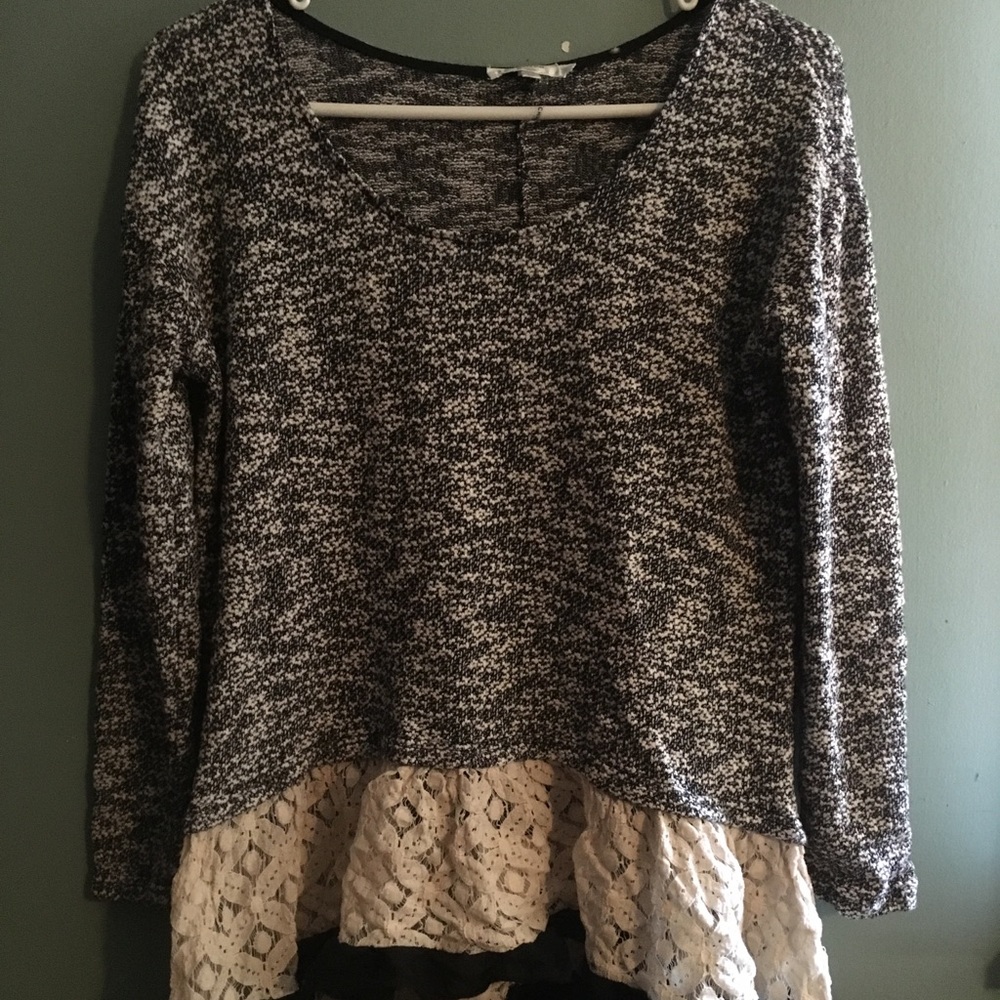 Beautiful lace frill sweater